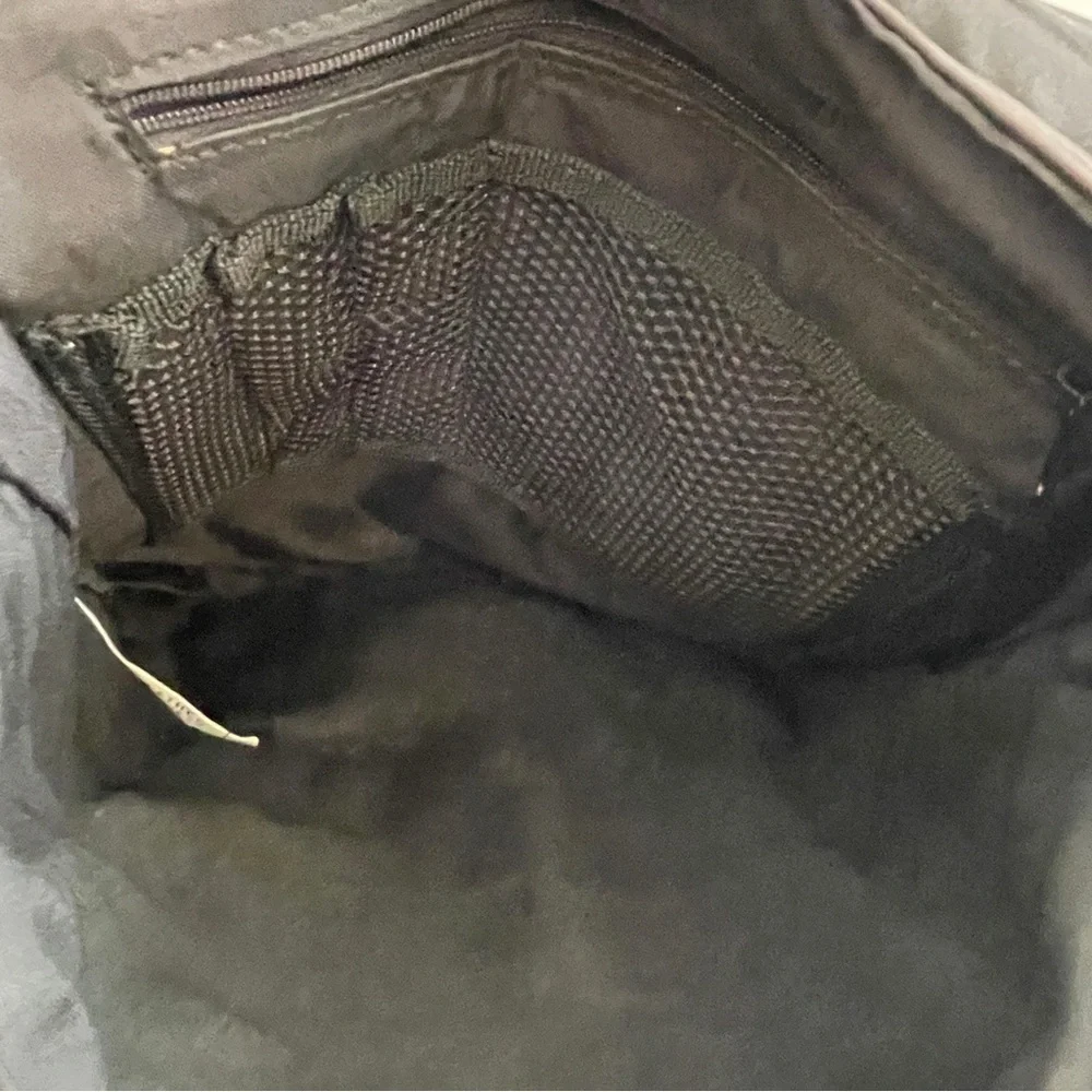 Leather Messenger Bag with Flap Closure
